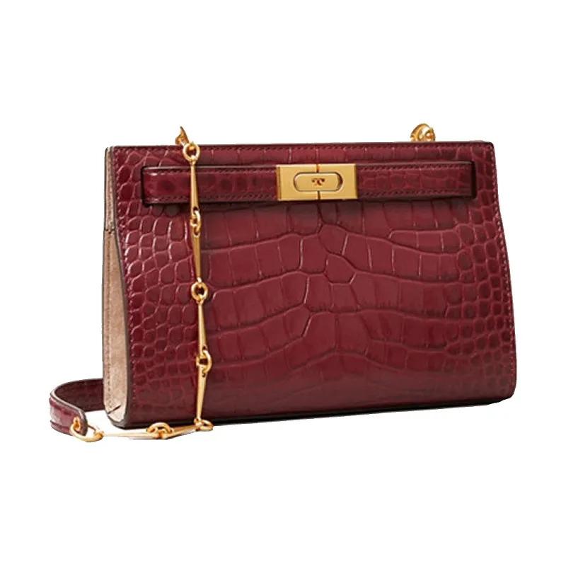 TORY BURCH Lee Radziwill Cow Leather Shoulder Bag Regular Women's Burgundy-1