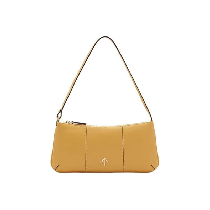 Manu Atelier PITA Series Cow Leather Arrow Bag Shoulder Bag Handbag Shoulder Bag Women's Lemon Yellow-0