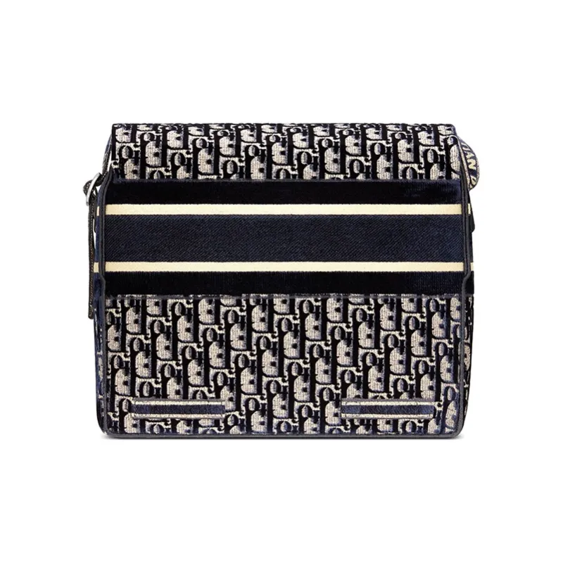 DIOR Velvet Messenger Bag Crossbody Bag Shoulder Bag Women's Blue-1