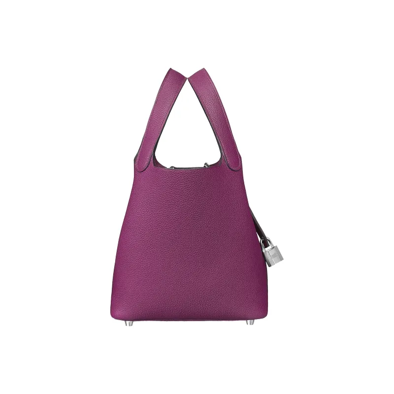 HERMES Picotin Lock Maurice Bullock Leather Bucket Bag, Basket Bag, Handbag Women's P9 Anemone Sea Anemone Purple-1