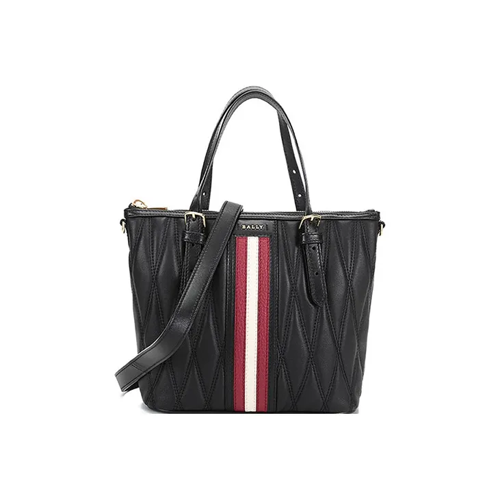 BALLY Leather Tote Bag, Shopping Bag, Handbag, Shoulder Bag Women's Black-0