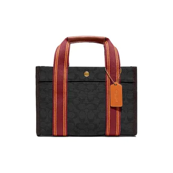 COACH Spin Fabric Tote Bag Shopping Bag Handbag Shoulder Bag Crossbody Bag Large Size Women's Black