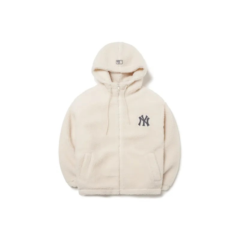 MLB New York Yankees Velvet Jackets Unisex Milk White-1