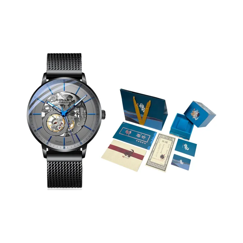 SOLLEN Automatic Mechanical Movement Watch Men's Watches Cut-Out Dial SL316-6