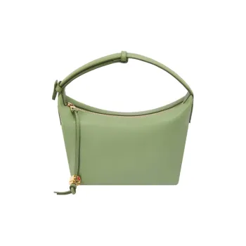 LOEWE Cubi Nappa Calfskin Lunch Box Bag Handbag Small Size Women's Green