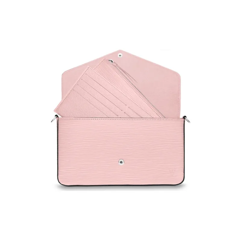 LOUIS VUITTON Pochette Felicie Epi Rose Ballerine-1