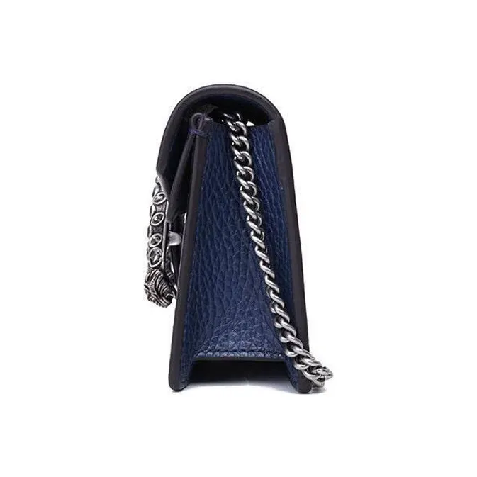 GUCCI Dionysus Leather Shoulder Bag, Crossbody Bag Extra Mini Women's Dark Blue-3