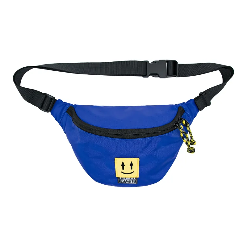 The MAD HATcher Nylon Fabric Shoulder Bags Fanny Pack Small Size Unisex Blue/Gray-0