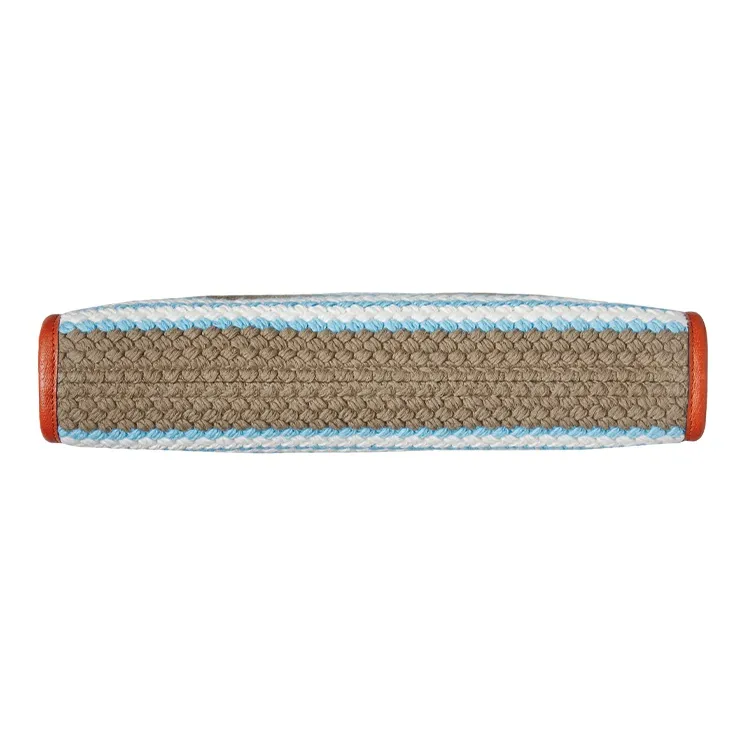 GUCCI Fabric Leather Clutch Women's Orange/Green/Brown-4