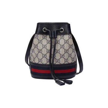 GUCCI Ophidia Canvas With Leather Trim Bucket Bags Crossbody Bag, Shoulder Bag Women's