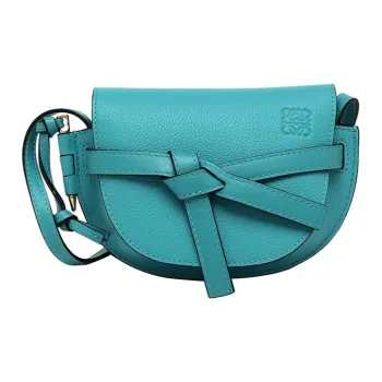 LOEWE Gate Cow Leather Bowknot Bag Crossbody Bag Women's Lake Blue