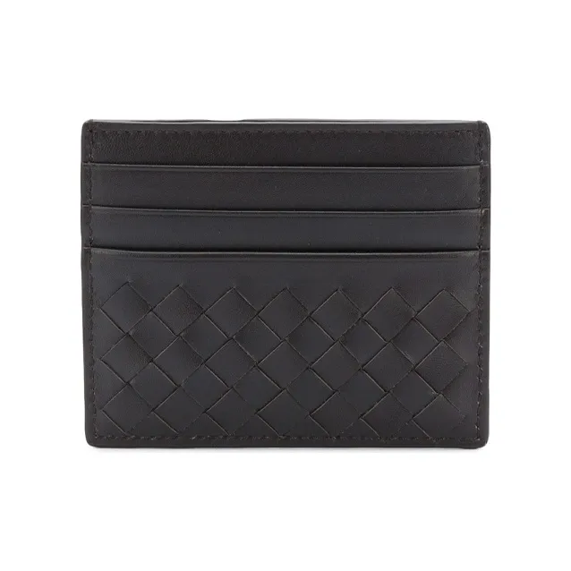 Bottega Veneta Cow Leather Card Holder Men's Dark Umber-0