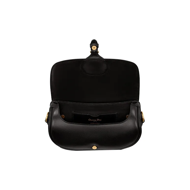 DIOR Bobby Smooth Cow Leather Crescent Bag, Handbag, Shoulder Bag, Crossbody Bag Regular Women's Black-3