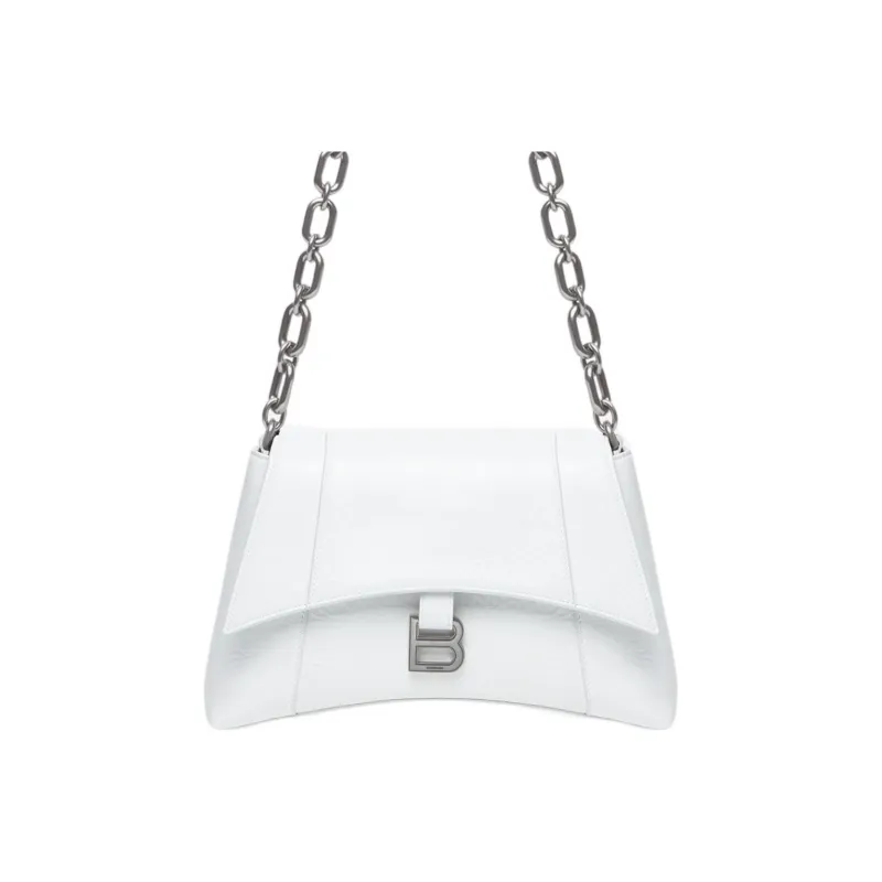 Balenciaga Downtown Cow Leather Shoulder Bag Women's White-0
