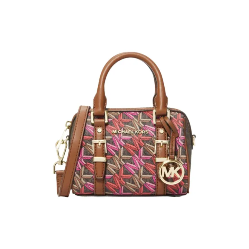 MICHAEL KORS Bedford Cow Leather Shoulder Bag Crossbody Bag Handbag Extra Small Women's Brown/Multicolor-0