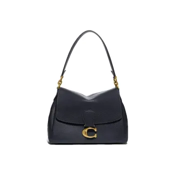 COACH May Leather Handbags Shoulder Bags Women's Midnight Marine Blue