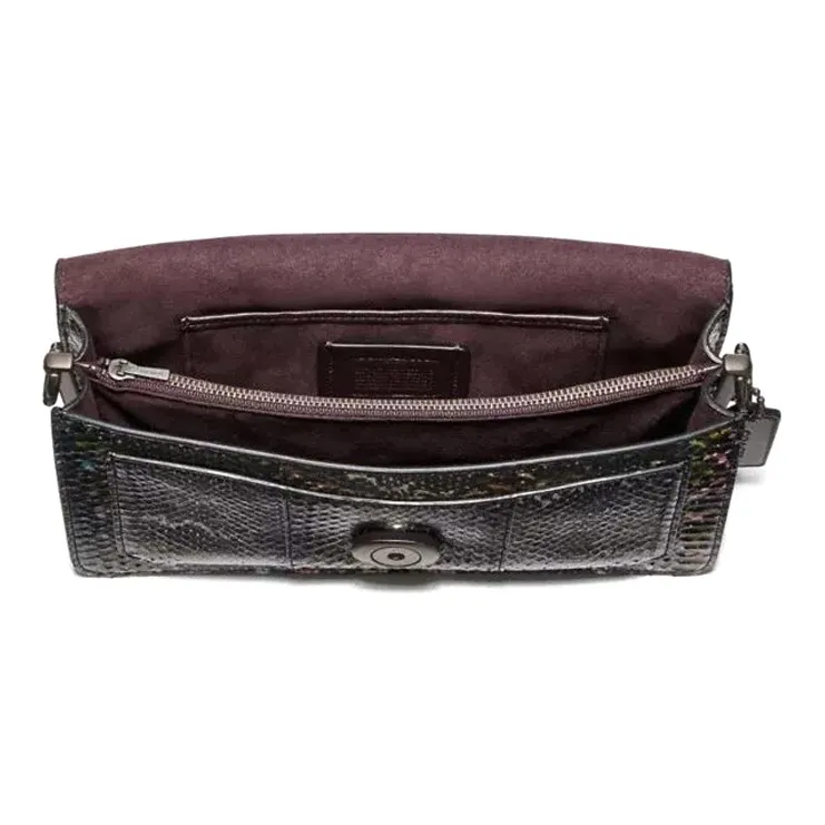 COACH Tabby Snake Skin Shoulder Bag Portable Crossbody Bag Shoulder Bag Women's Multicolor-3