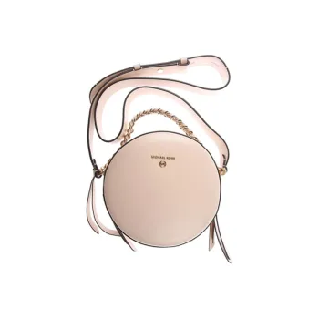 MICHAEL KORS Delancey Leather Round Bag Crossbody Bag Women's Pink