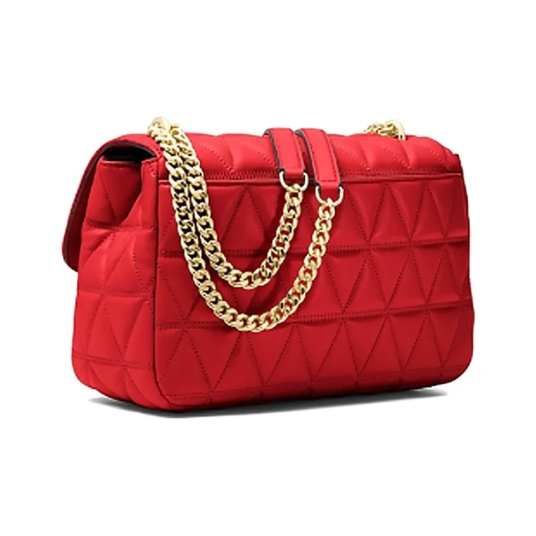 MICHAEL KORS MK Sloan Sheepskin Crossbody Bag, Shoulder Bag Women's Bright Red-1
