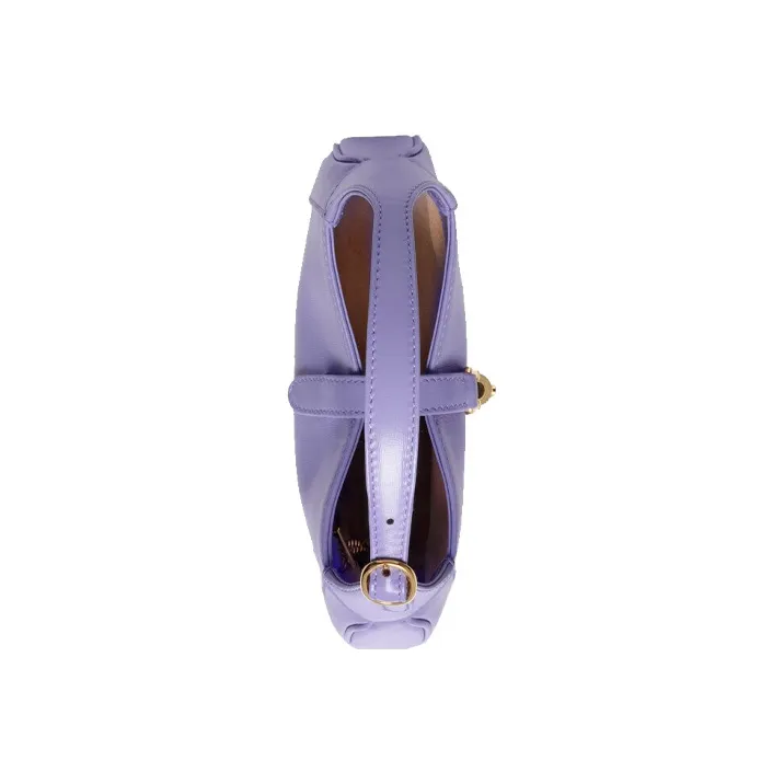GUCCI Jackie 1961 Leather Crescent Shoulder Bag Shoulder Bag Crossbody Bag Mini Women's Light Purple-3