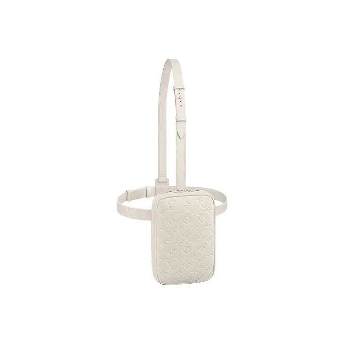 LOUIS VUITTON Utility Side Bag Monogram Powder White-4