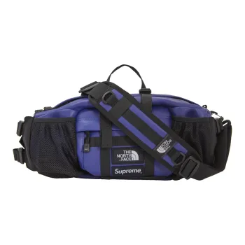 Supreme The North Face Collaboration FW18 Leather Sling Bag, Fanny Pack Regular Unisex Purple
