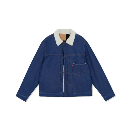 Levis Velvet Jackets Men Blue