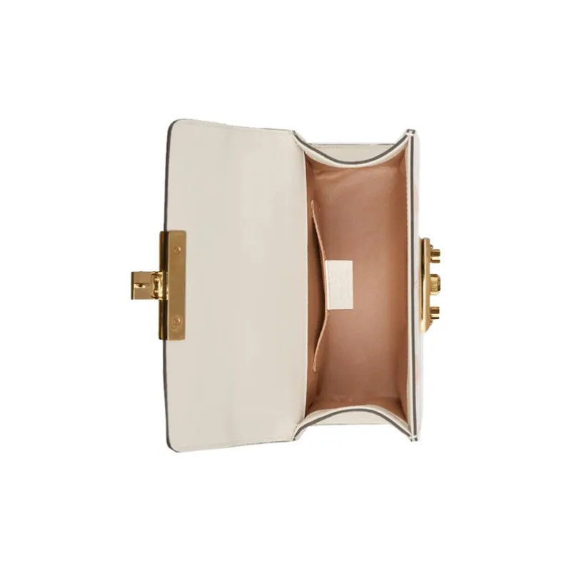 GUCCI Padlock Leather Box Bag, Lock Bag, Shoulder Bag, Crossbody Bag Small Size Women's White-3