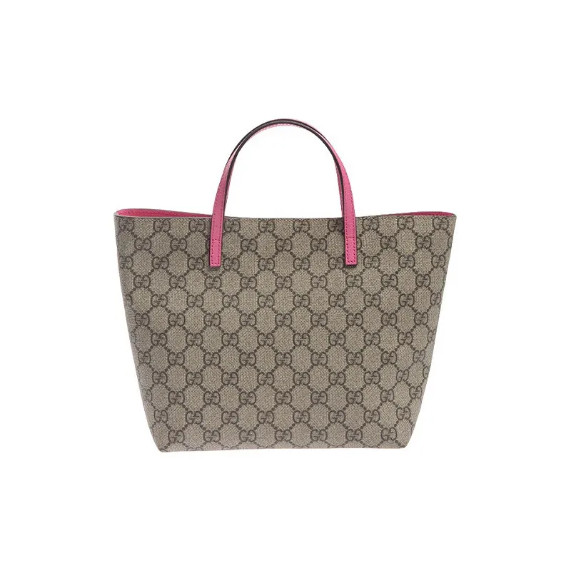 GUCCI Canvas With Leather Tote Bag Shopping Bag Handbag Kids' Bags Kids' Ebony/Pink/Red-2