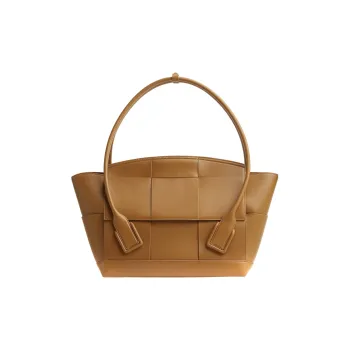 Bottega Veneta ARCO Cow Leather One Shoulder Handbags Medium Size Women's Caramel