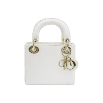 DIOR Lizard Skin Dior Bag Handbag Shoulder Bag Crossbody Bag Mini Women's Milk White