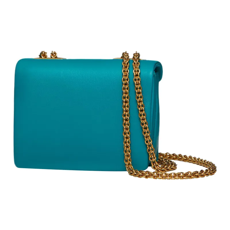 Valentino One Stud Calfskin Box Bag Clutch One Shoulder Handbag Mini Women's Mediterranean Blue-4