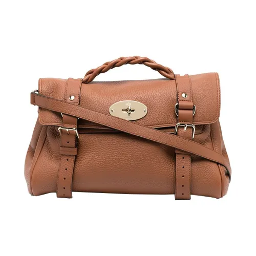 Mulberry Leather Shoulder Bag, Crossbody Bag, Handbag Regular Women's Brown