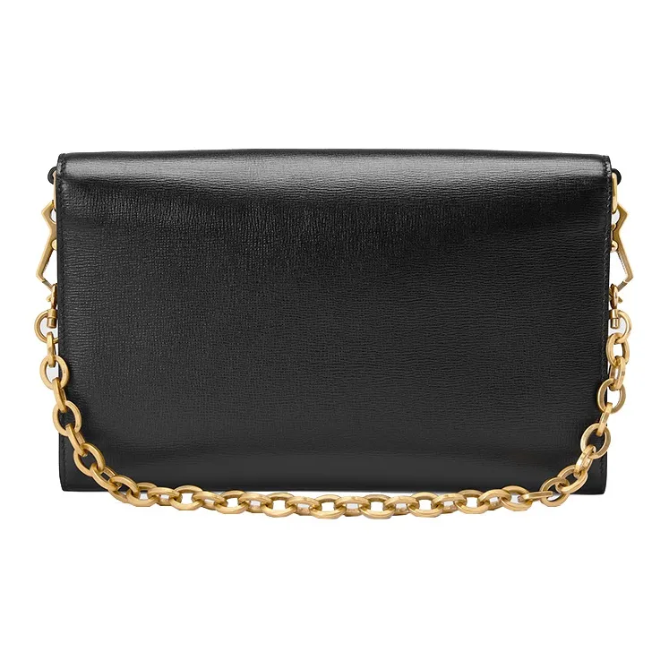 GUCCI Horsebit 1955 Leather Handbag Shoulder Bag Crossbody Bag Small Size Women's Black-2