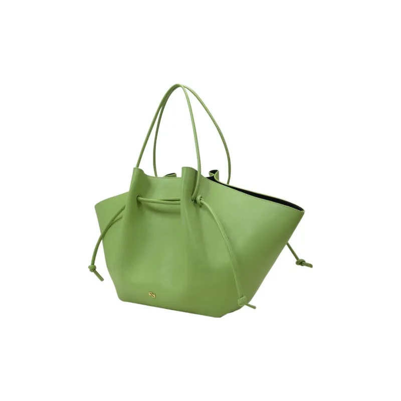YUZEFI Leather Tote Handbag Women's Green-1