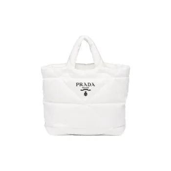 PRADA Nylon Tote Bag Shopping Bag Shoulder Bag Handbag Women's White