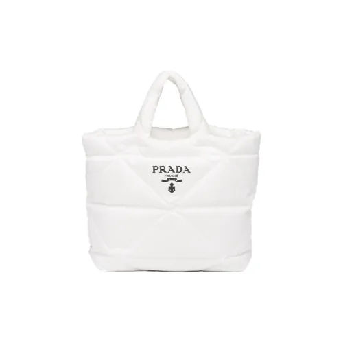 PRADA Nylon Tote Bag Shopping Bag Shoulder Bag Handbag Women's White