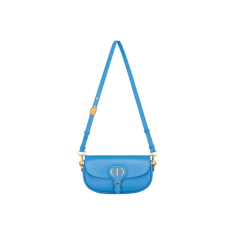 DIOR Bobby Smooth Finish Cow Leather Crescent Bag Handbag Shoulder Bag Crossbody Bag Women's Carolina Blue-3