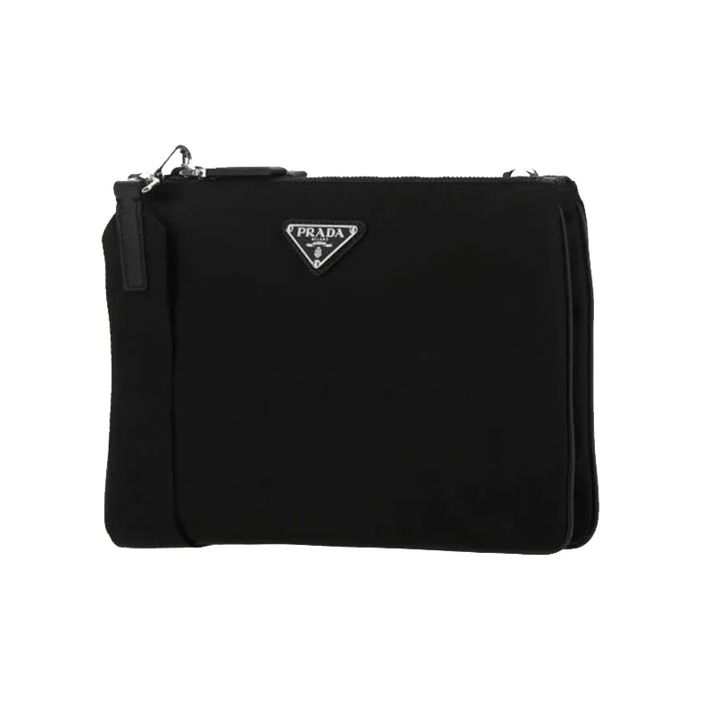 PRADA Nylon Briefcase, Shoulder Bag Men's Black-1