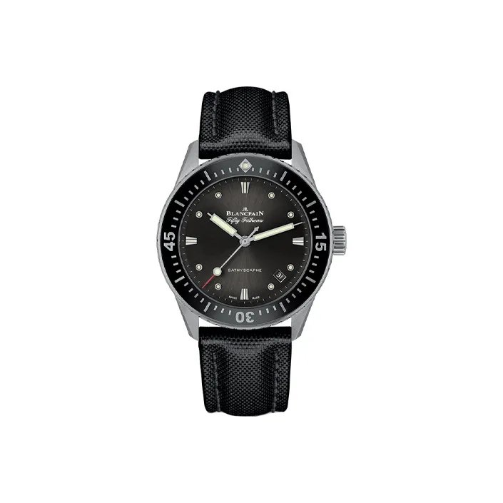 BLANCPAIN FIFTY FATHOMS Automatic Mechanical Movement Men's Watches Watch 38mm Gray Dial Stainless Steel Case-0