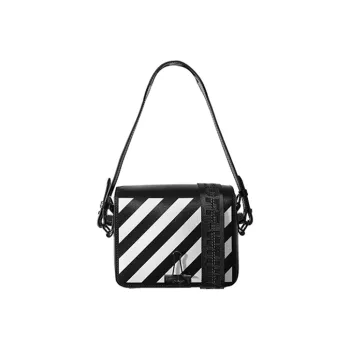 OFF WHITE Binder Clip Diag Flap Bag Black/White