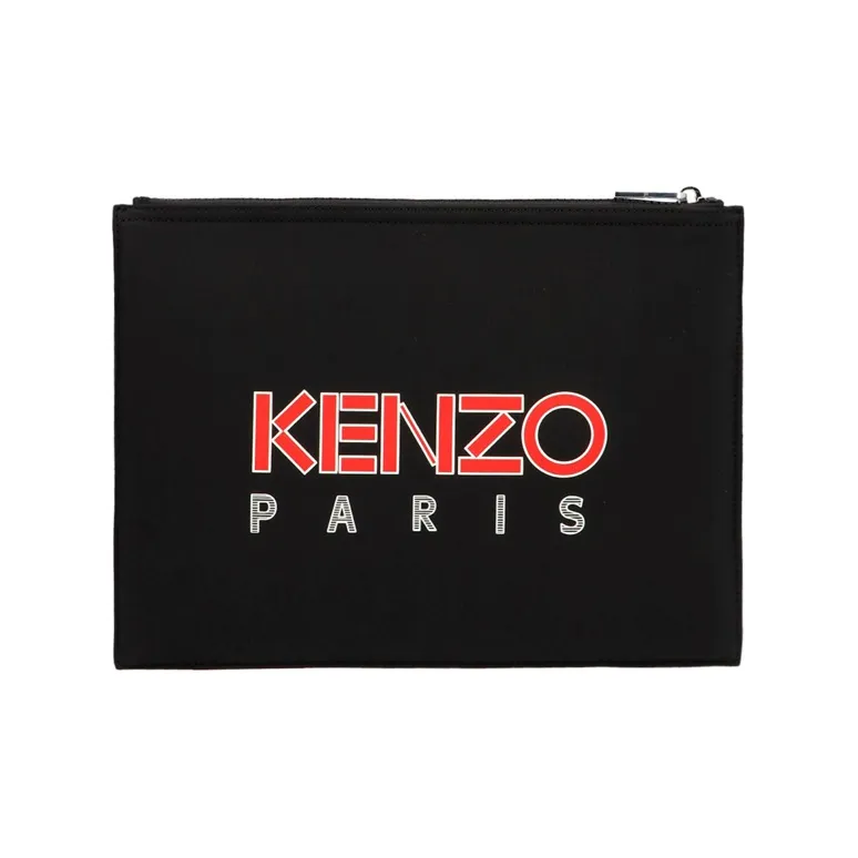 KENZO Canvas Bag Handbag Clutch Men's Black-1