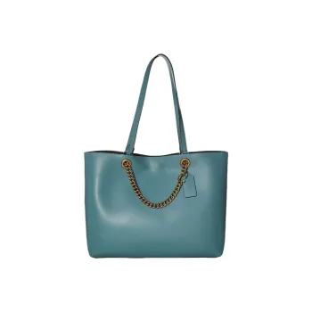 COACH Convertible Tote Cow Leather Tote Bag, Shopping Bag, Shoulder Bag, Handbag Women's Blue