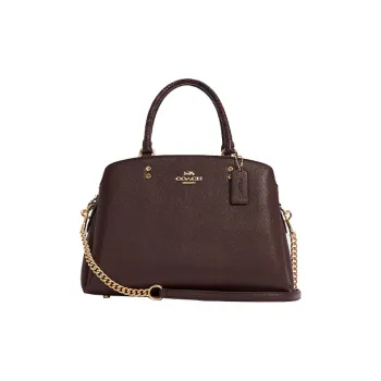 COACH Lillie Leather Handbag Crossbody Bag Large Size Women's Cranberry