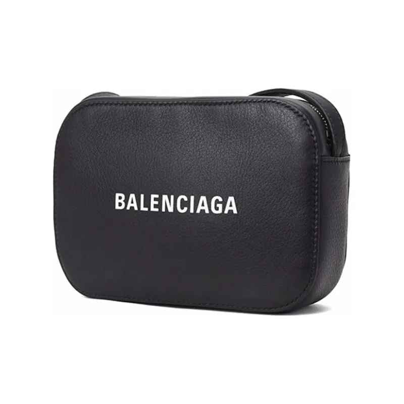 Balenciaga Cow Leather Camera Bag Shoulder Bag Crossbody Bag Handbag Women's Black-2