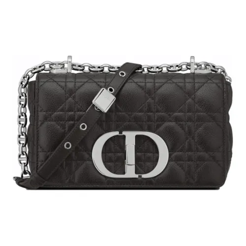 DIOR Soft Cannage Calfskin Leather Combo Crossbody Bag Shoulder Bag Women's Black
