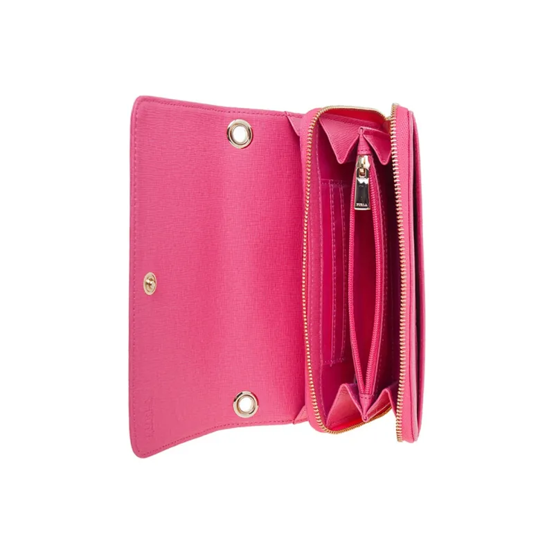 Furla Babylon Leather Crossbody Bag Women's Pink-1