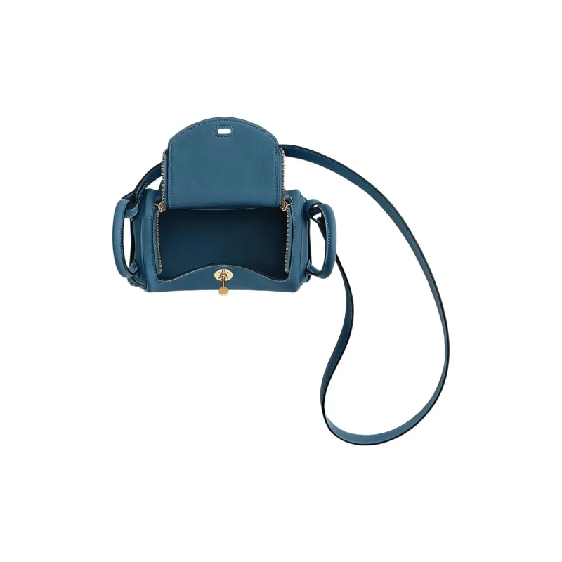 HERMES Lindy Swift Calfskin Handbag Shoulder Bag Crossbody Bag Mini Women's S4 Deep Blue Dark Blue-2