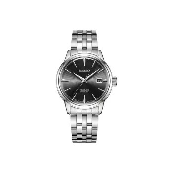 SEIKO Cocktail Series Mechanical Movement Stainless Steel Strap Watch Men's Watches Black Dial SRPE17J1