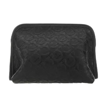 FERRAGAMO Cow Leather Clutch Men's Black